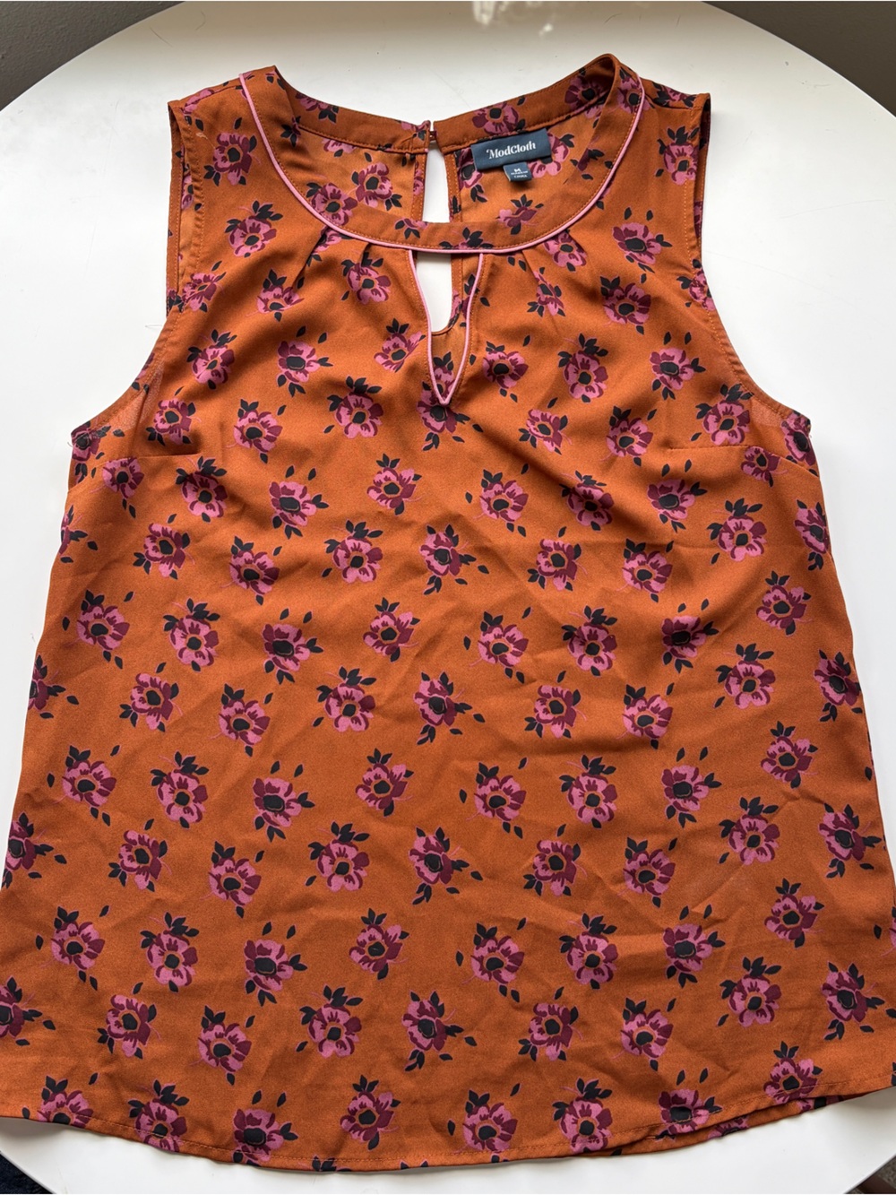 Beautiful ModCloth Floral Sleeveless Tank Top, EUC!